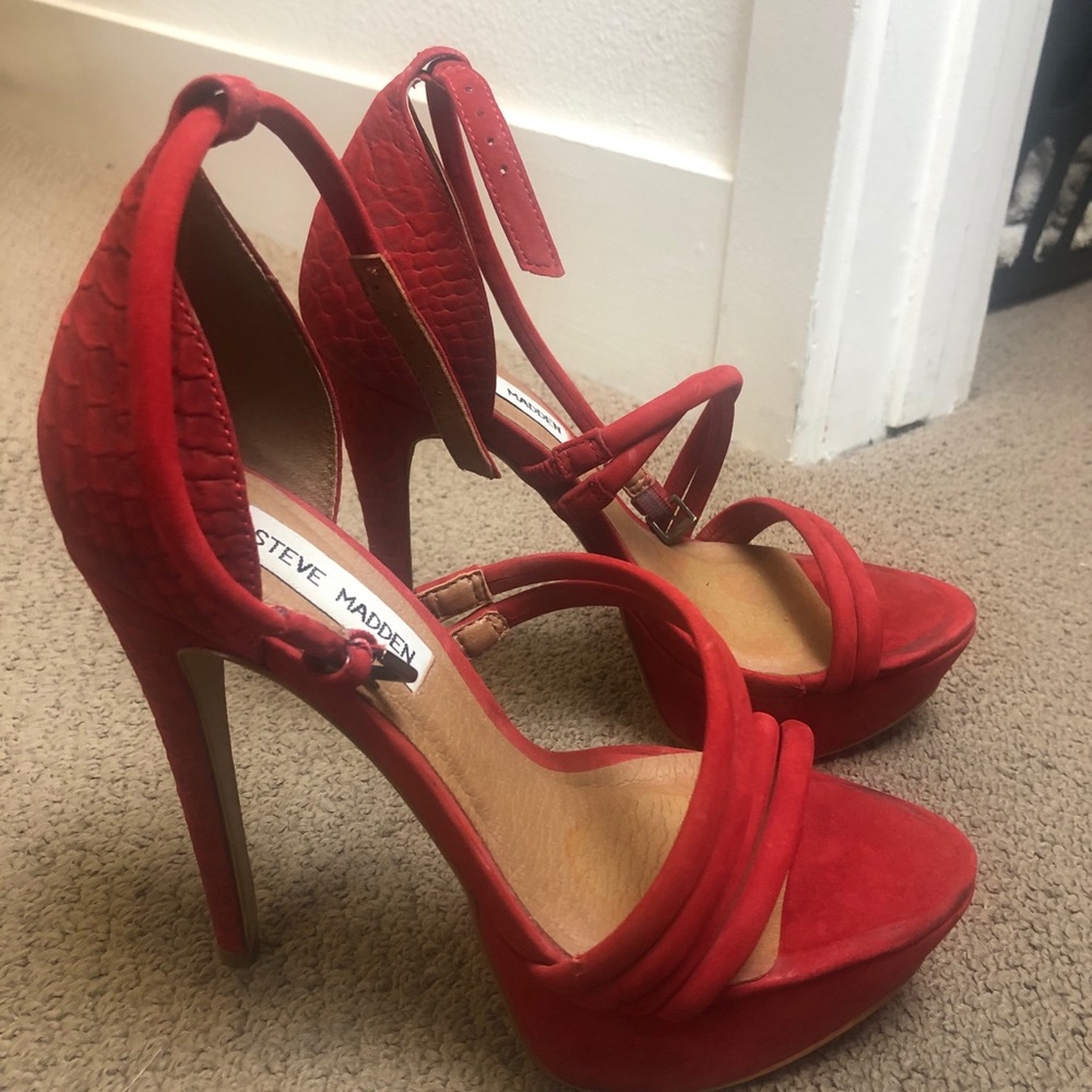 Red Steve Madden heels